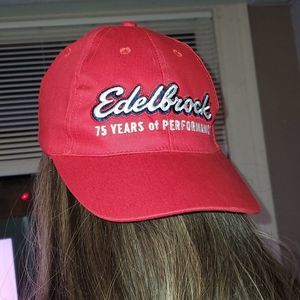Edelbrock Hat Cap Red Strap Back Adjustable Casual Men‎